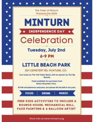 Town of Minturn 2024 Independence Day Celebration Flyer