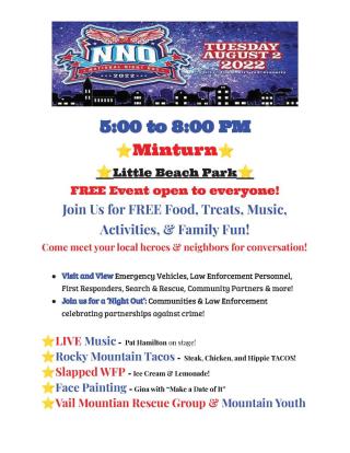 National Night Out - Minturn Flyer